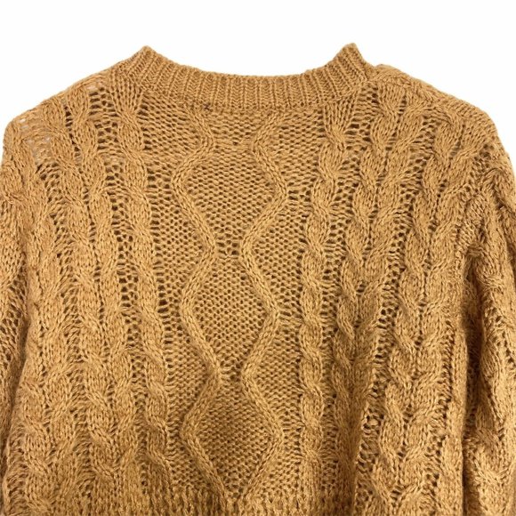 🍂 🍁 Autumn Love 🍂🍁Goodnight Macaroon Tan Cable Knit Sweater - Picture 7 of 7